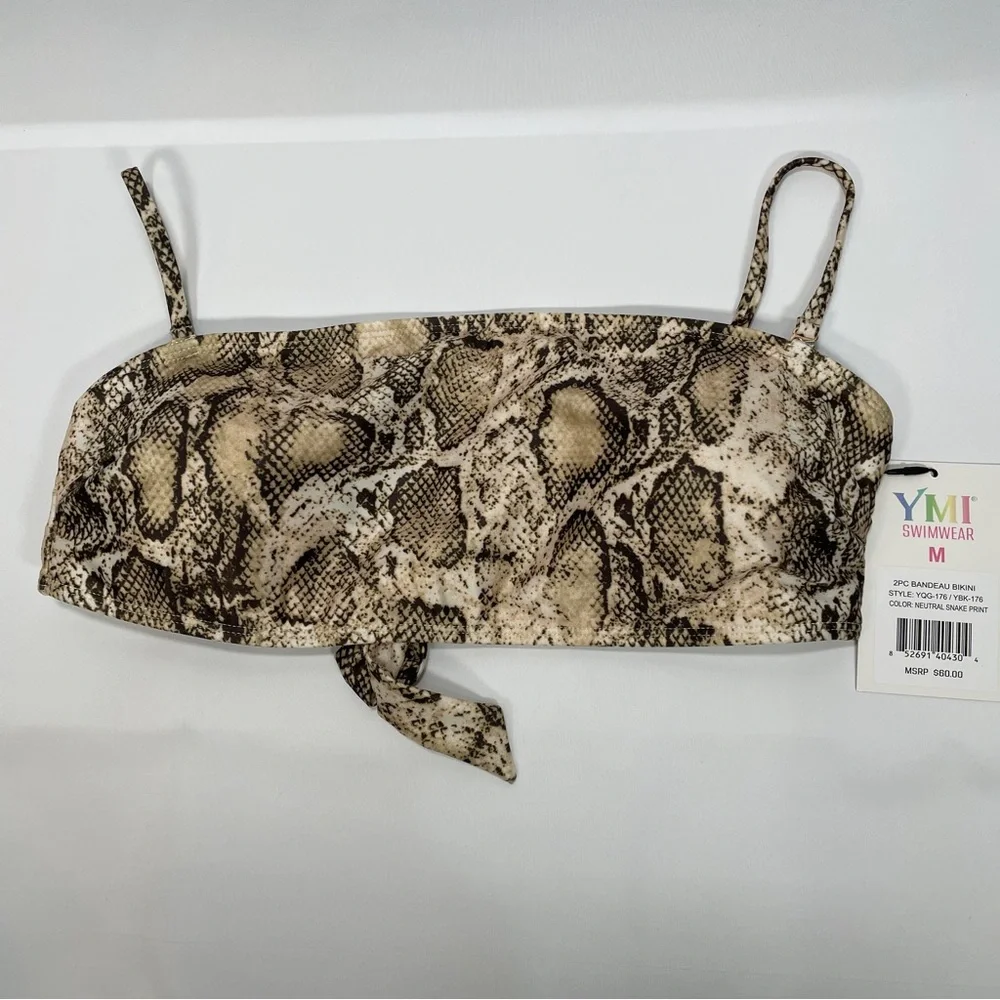 NWT Women's Girls Medium Seas The Day YMI 2 Piece Bandeau Bikini.